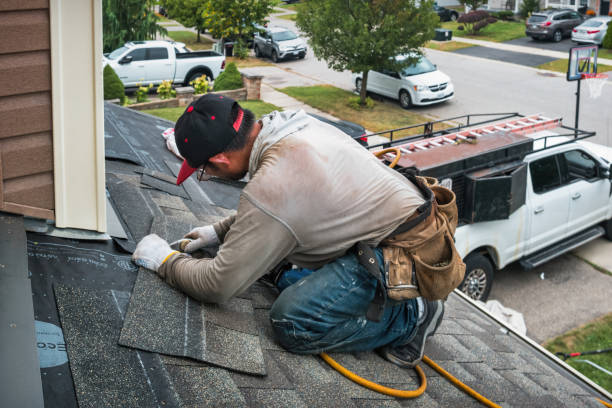 Professional Emergency Roof Repair technician working in Hartleton, PA
